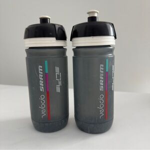 2 Elite SRAM Water Bottles Gray